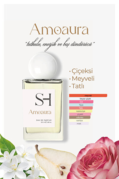 SH FRAGRANCES Amoaura EDP Kadın Parfüm | meyvemsi-narenciye | çiçeksi | vanil...