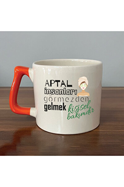 Kırtasiye Ofisi Ignoring  People Prime Laf with Orange Handle Gift Cup Mug Cu...