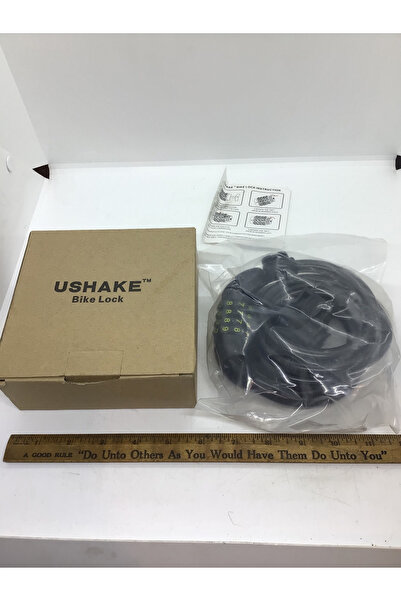 Generic كابل قفل الدراجة من يوشيك، كابل دراجة بطول 4 أقدام، كابل أساسي ذاتي ا...