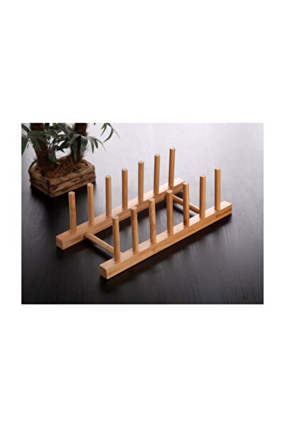 ALBETTO Bamboo Plate Holder 6 Compartments 28cm*11.5cm