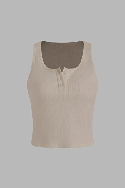 Hiccup Κουμπί Λεπτομερές Crop Top