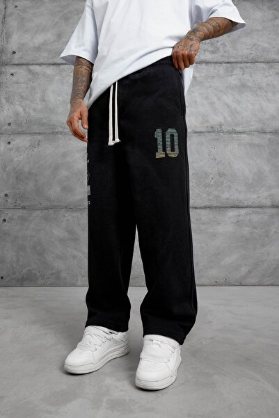 NOMARC Black Size 10 Baggy Trackpants