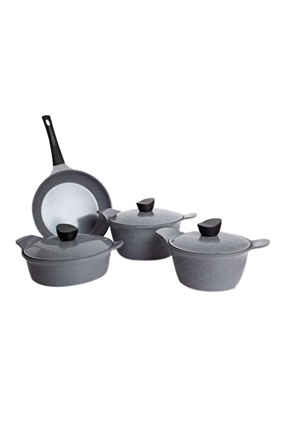 Tornado 9-Piece Korean Granite Cookware Set Gray
