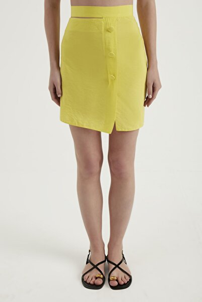 Hiccup High-Leg mini skirt with side buttons