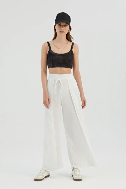 Hiccup High Waist Front Lace Straight Leg Trousers