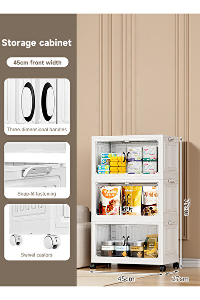 Generic 2/3/4/5 Folding storage cabinet storage box multi-level storage cabin...