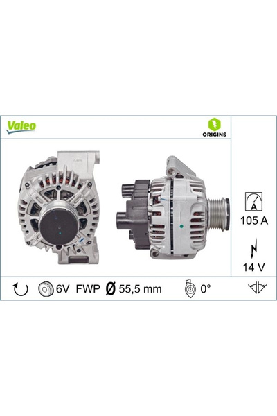 VALEO 446751 Şarj Dinamosu Alternatör Fiat 1.3 Mjet Linea Doblo Fiorino 105 A...