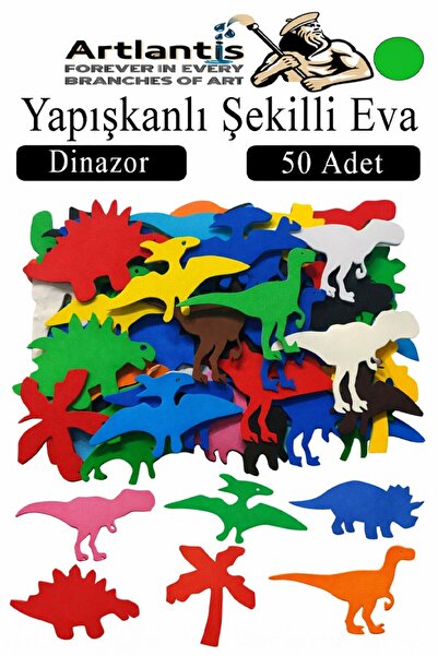 Artlantis Şekilli Eva Yapışkanlı 50 li 1 Paket Kendinden Yapışkanlı Eva Stick...