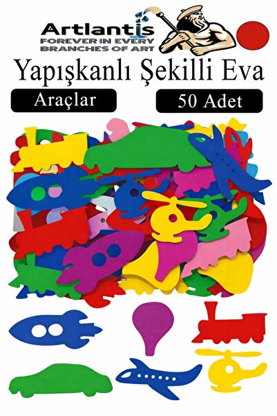 Artlantis Şekilli Eva Yapışkanlı 50 li 1 Paket Kendinden Yapışkanlı Eva Stick...