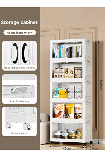 Generic 2/3/4/5 Folding storage cabinet storage box multi-level storage cabin...