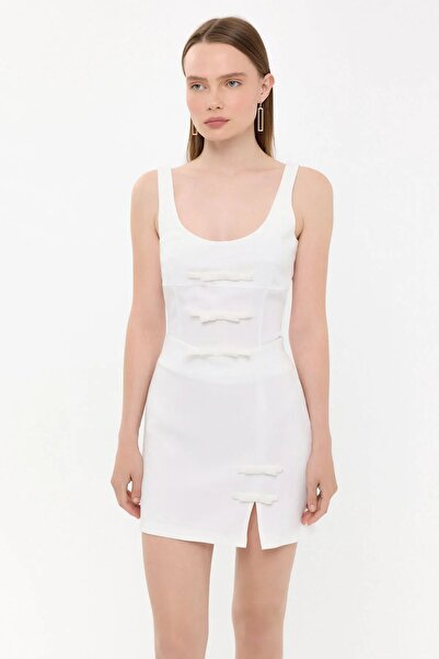 Hiccup High-waisted woven mini skirt with bow