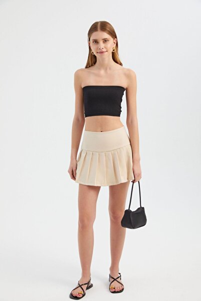 Hiccup Fustă mini plisată cu talie înaltă