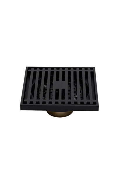 Trendy's Sifon pardoseala, negru Mat 10X10 cm, iesiere pe 40 mm antimiros