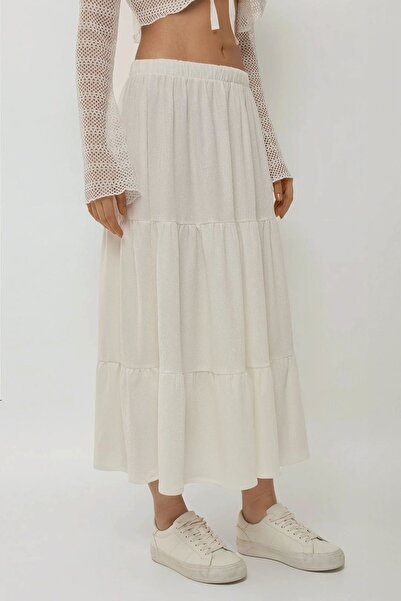 Hiccup High Waist Textured Maxi Skirt