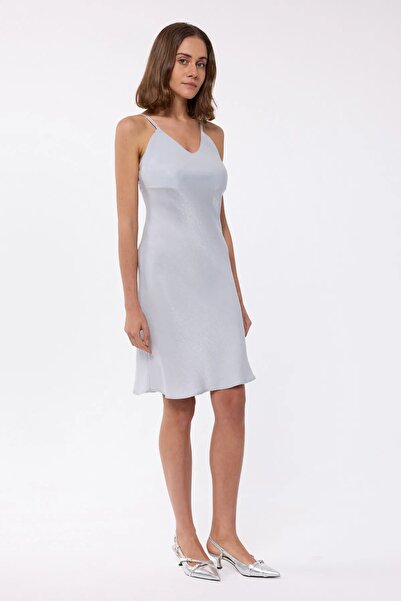 Hiccup Rochie mini din satin, fără mâneci, cu linie A