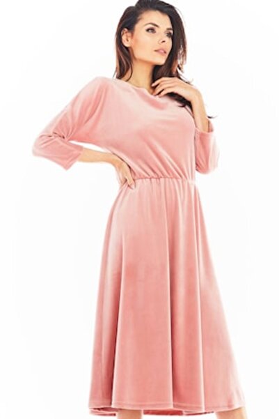 Awama Dress, Awama, Polyester, Pink, L