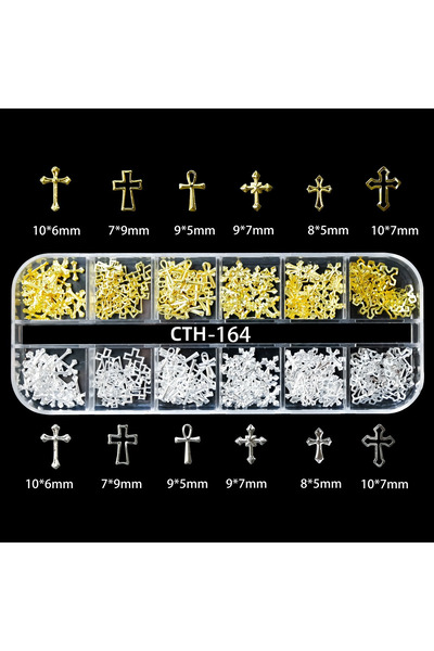 Venalisa 12li Gold Silver Hac Sembolü Tırnak Süsleme Nail Art Charm