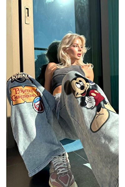 DOLCE QUEEN 💢 Printed Lastik Bel Oversized Sweatpants