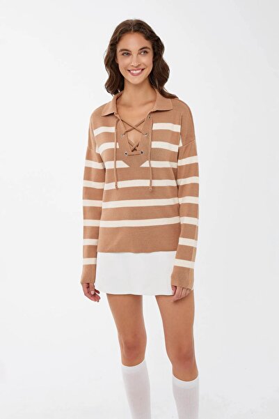 Hiccup Pulover tricotat relaxat cu dungi