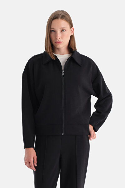 Dagi Black Travel İçi Ş Fleece-Lined Modal Sweatshirt