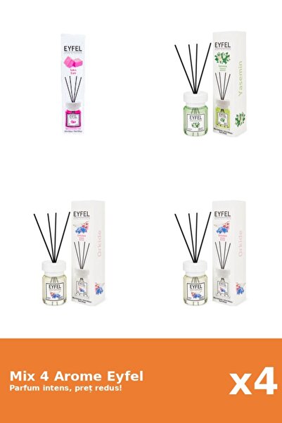 Eyfel Set 4 Mix Eyfel: 1x Bubble Gum, 1x Iasomie, 2x Orhidee