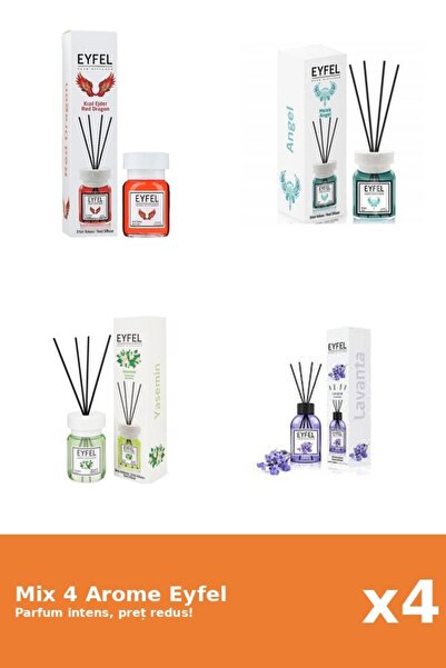 Eyfel Set 4 Mix Eyfel: 1x Angel, 1x Iasomie, 1x Lavanda, 1x Red Dragon