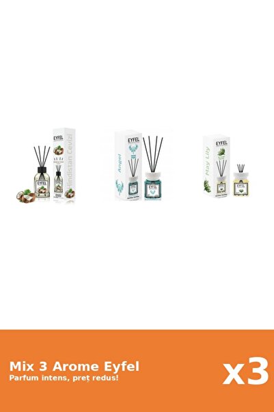 Eyfel Set 3 Mix Eyfel: 1x Angel, 1x Lacramioare, 1x Nuca De Cocos