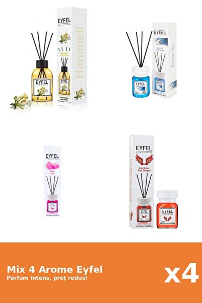 Eyfel Set 4 Mix Eyfel: 1x Bubble Gum, 1x Cool Water, 1x Mana Maicii Domnului,...