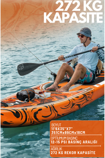 CETANA 272 KG KAPASİTELİ 11'6*35''8'' Koltuklu Şişme SUP Board/Stand Up Paddl...