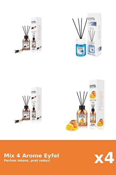 Eyfel Set 4 Mix Eyfel: 1x Cool Water, 1x Mango, 2x Vanilie