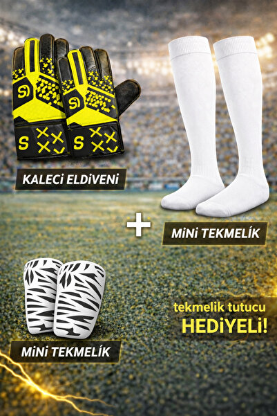 Tayzon Kaleci Eldiveni + Mini Tekmelik + Futbol Çorabı Seti | Tekmelik Tutucu...