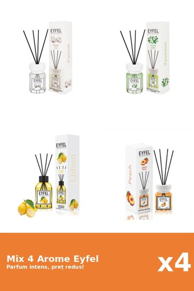 Eyfel Set 4 Mix Eyfel: 1x Cotton, 1x Jasmine, 1x Lemon, 1x Peach