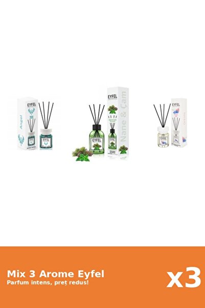 Eyfel Set 3 Mix Eyfel: 1x Angel, 1x Orhidee, 1x Pin Si Menta