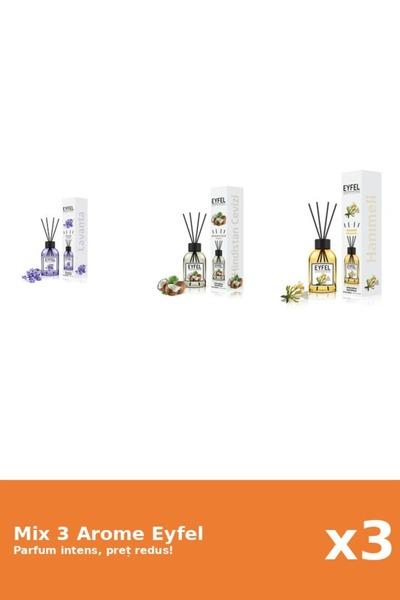 Eyfel Set 3 Mix Eyfel: 1x Lavanda, 1x Mana Maicii Domnului, 1x Nuca De Cocos