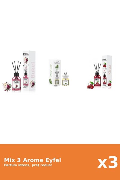 Eyfel Set 3 Mix Eyfel: 1x Bouquet, 1x Cirese, 1x Lacramioare