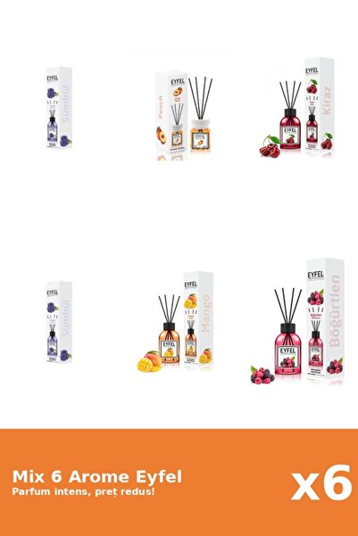 Eyfel Set 6 Mix Eyfel: 1x Cirese, 1x Fructe De Padure, 1x Mango, 1x Piersica,...