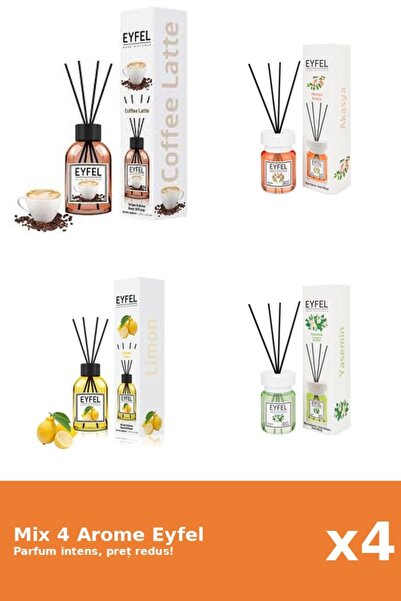 Eyfel Set 4 Mix Eyfel: 1x Acacia, 1x Cafea, 1x Iasomie, 1x Lamaie