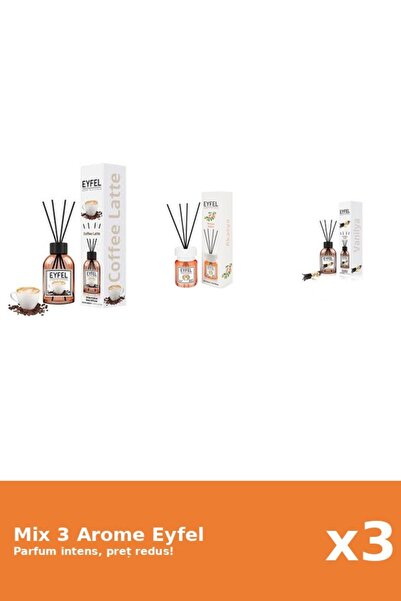 Eyfel Set 3 Mix Eyfel: 1x Acacia, 1x Cafea, 1x Vanilie