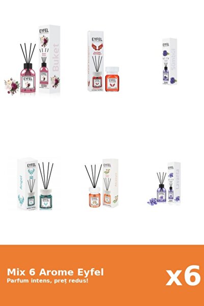 Eyfel Set 6 Mix Eyfel: 1x Acacia, 1x Angel, 1x Bouquet, 1x Lavanda, 1x Red Dr...