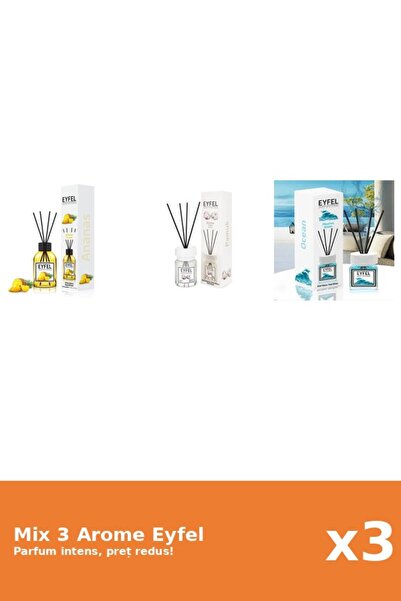 Eyfel Set 3 Mix Eyfel: 1x Ananas, 1x Bumbac, 1x Ocean