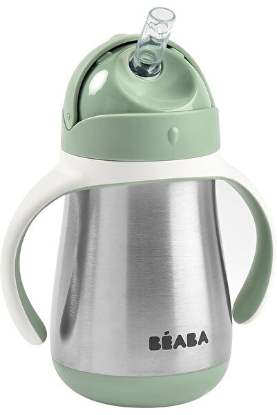 Béaba Stainless Steel Straw Cup 250ml - Sage Green