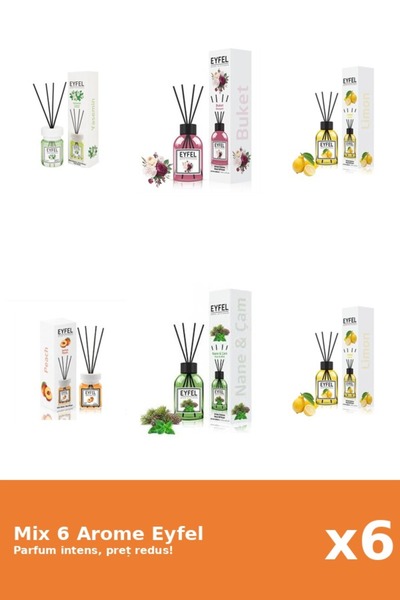 Eyfel Set 6 Mix Eyfel: 1x Bouquet, 1x Iasomie, 2x Lamaie, 1x Piersica, 1x Pin...