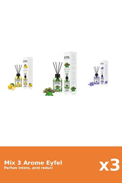Eyfel Set 3 Mix Eyfel: 1x Lamaie, 1x Lavanda, 1x Pin Si Menta
