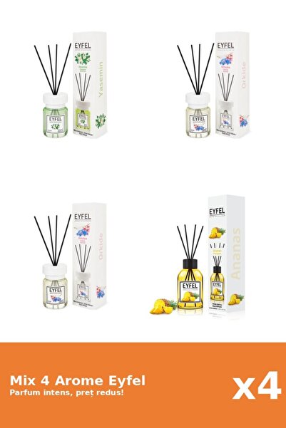 Eyfel Set 4 Mix Eyfel: 1x Ananas, 1x Iasomie, 2x Orhidee