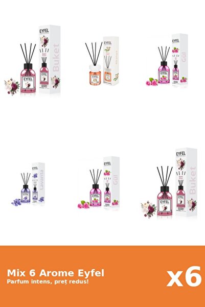 Eyfel Set 6 Mix Eyfel: 1x Acacia, 2x Bouquet, 1x Lavanda, 2x Trandafir