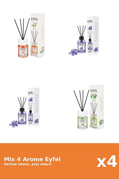 Eyfel Set 4 Mix Eyfel: 1x Acacia, 1x Iasomie, 2x Lavanda