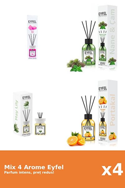 Eyfel Set 4 Mix Eyfel: 1x Bubble Gum, 1x Lacramioare, 1x Pin Si Menta, 1x Por...