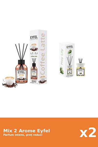 Eyfel Set 2 Mix Eyfel: 1x Cafea, 1x Lacramioare