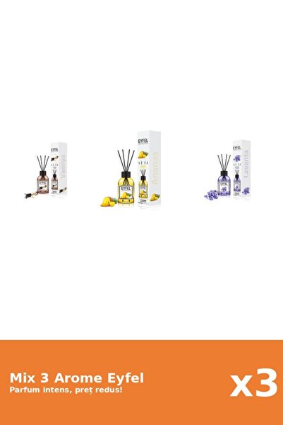 Eyfel Set 3 Mix Eyfel: 1x Ananas, 1x Lavanda, 1x Vanilie