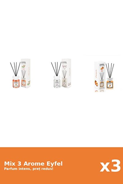 Eyfel Set 3 Mix Eyfel: 1x Acacia, 1x Bumbac, 1x Piersica